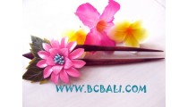 Leather Flower Hair Stick